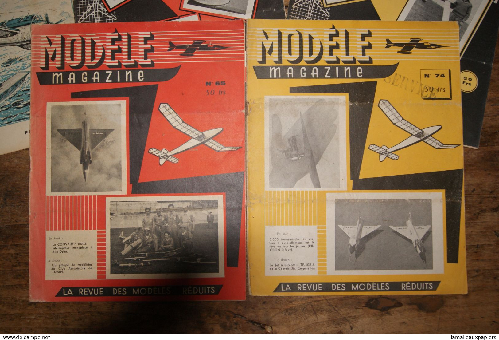 5 Revues Modèle Magazine (aéromodélisme) 1953-1955 - AeroAirplanes