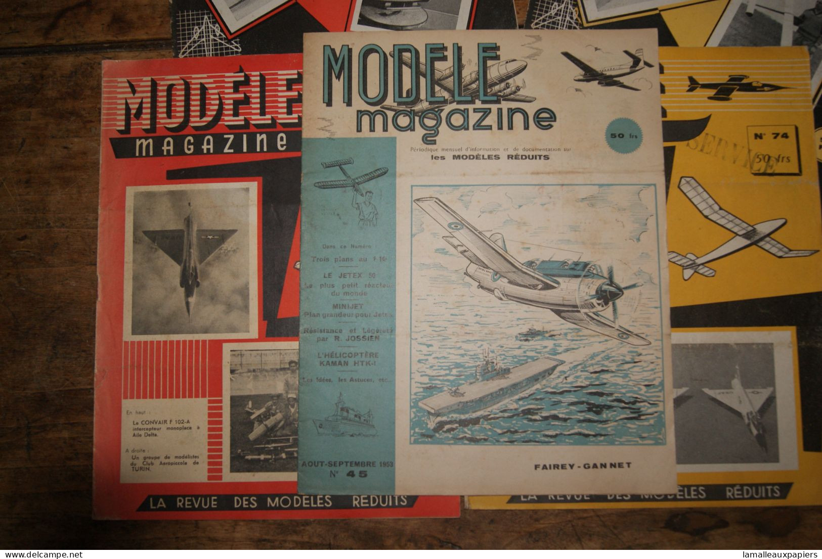 5 Revues Modèle Magazine (aéromodélisme) 1953-1955 - Avión