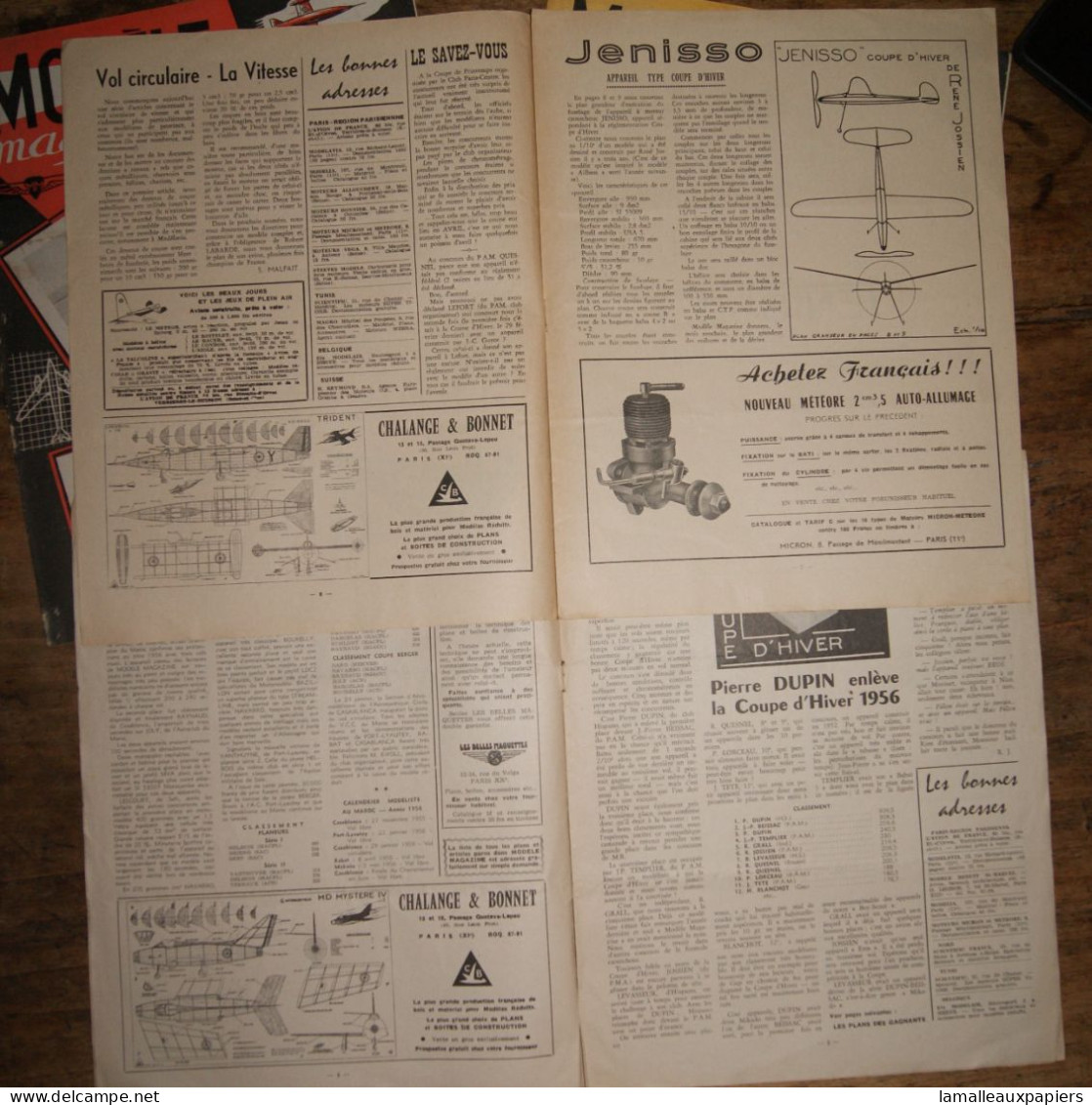 5 Revues Modèle Magazine (aéromodélisme) 1953-1955 - AeroAirplanes