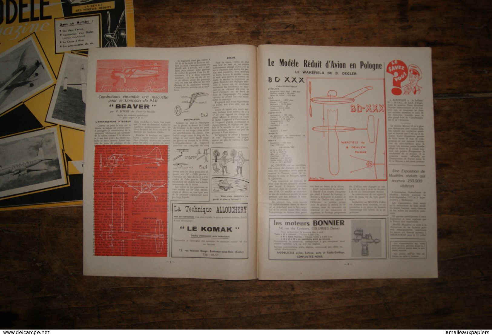 5 revues modèle magazine (aéromodélisme) 1953-1955