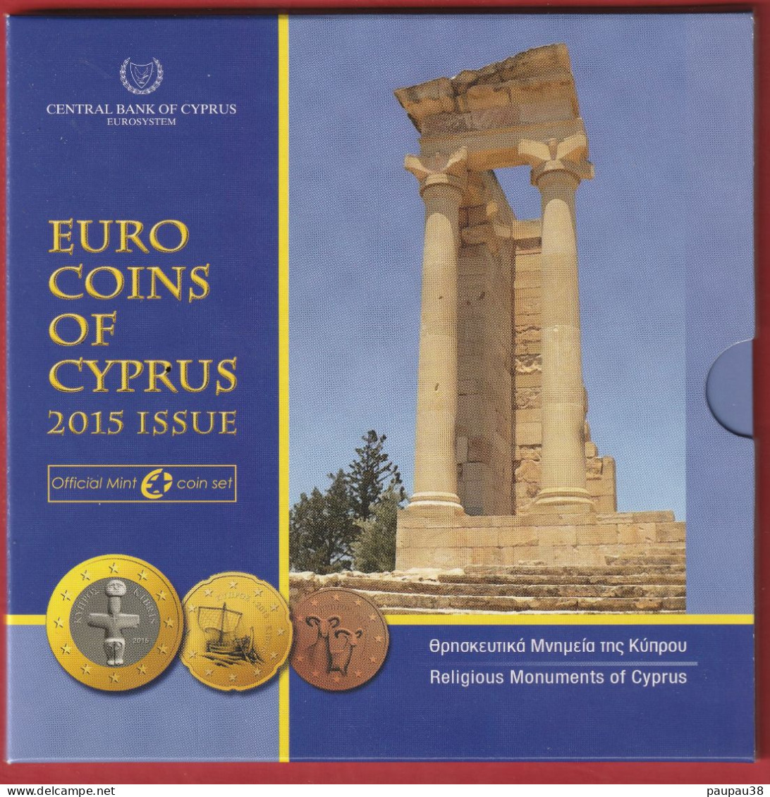 COFFRET EUROS CHYPRE 2015 NEUF FDC - 8 PIECES - Cipro