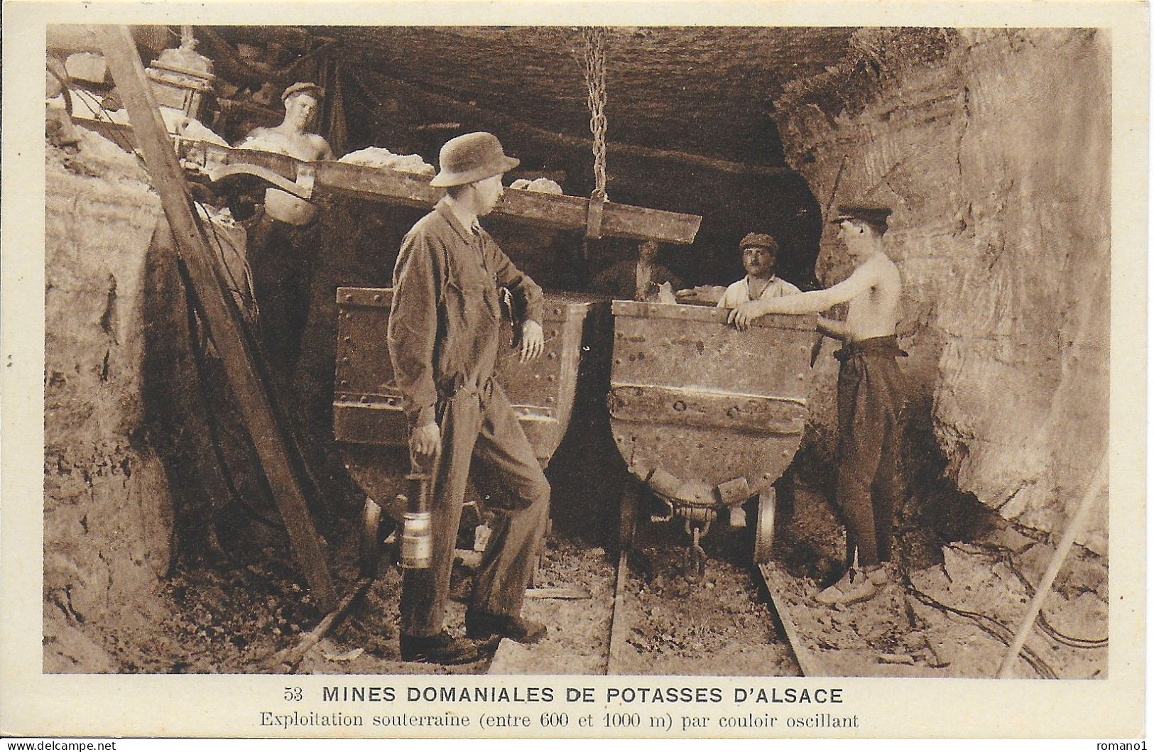 68)  WITTENHEIM - Mines Domaniales De Potasses D' Alsace Exploitation Souterraine Entre 600 Et 1000 M. Par Couloir Oscil - Wittenheim