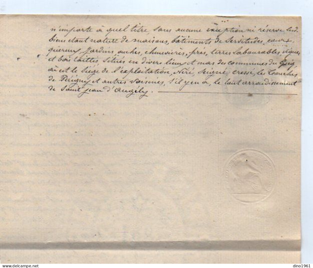 VP22.771 - SAINT JEAN D'ANGELY - 3 Actes De 1884 - M. BOURCY, Percepteur à ABLIS Contre Mme DANGLADE à GICQ - Manuscrits