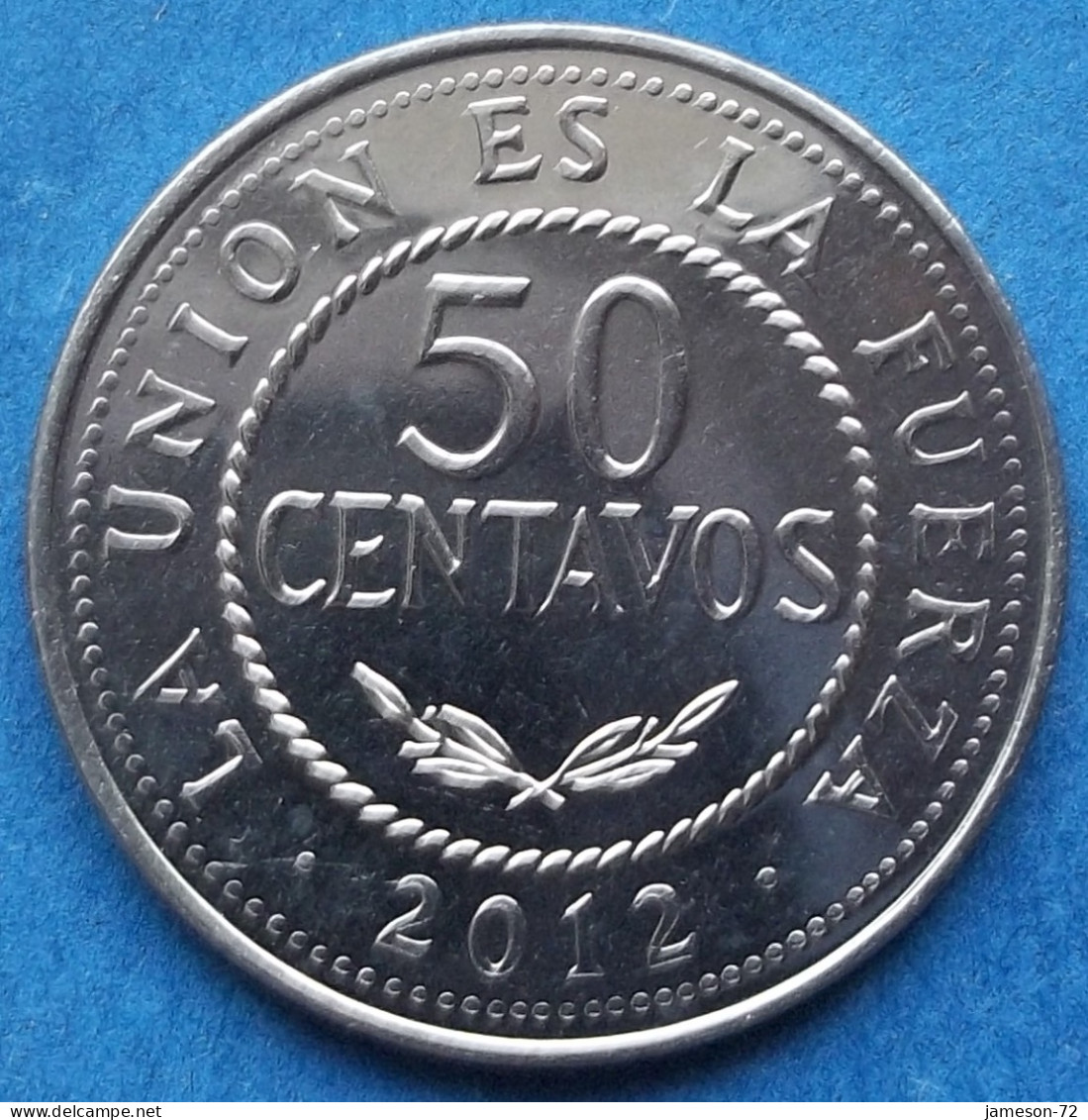 BOLIVIA - 50 Centavos 2012 KM# 216 Monetary Reform (1987) - Edelweiss Coins - Bolivie