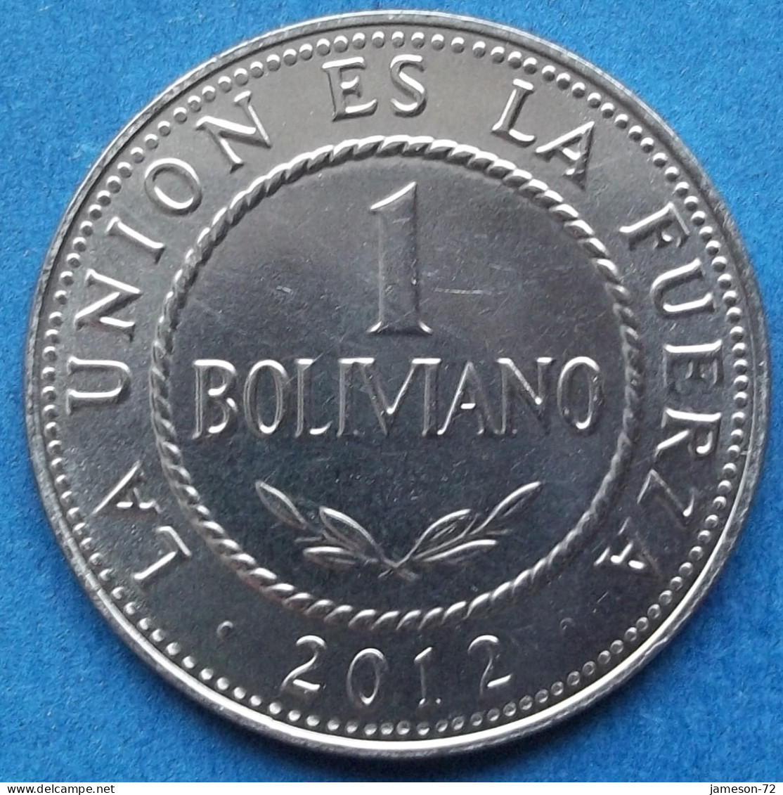 BOLIVIA - 1 Boliviano 2012 KM# 217 Monetary Reform (1987) - Edelweiss Coins - Bolivia