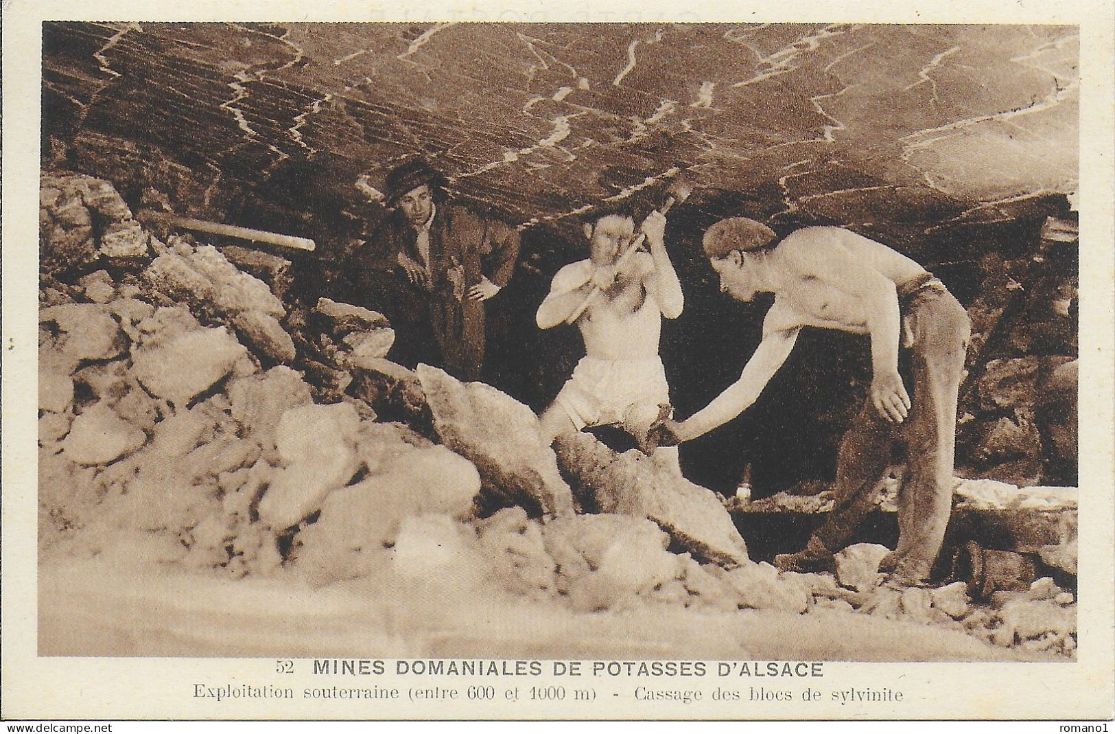 68)  WITTENHEIM - Mines Domaniales De Potasses D' Alsace - Exploitation Souterraine - Cassage Des Blocs De Sylvinite - Wittenheim
