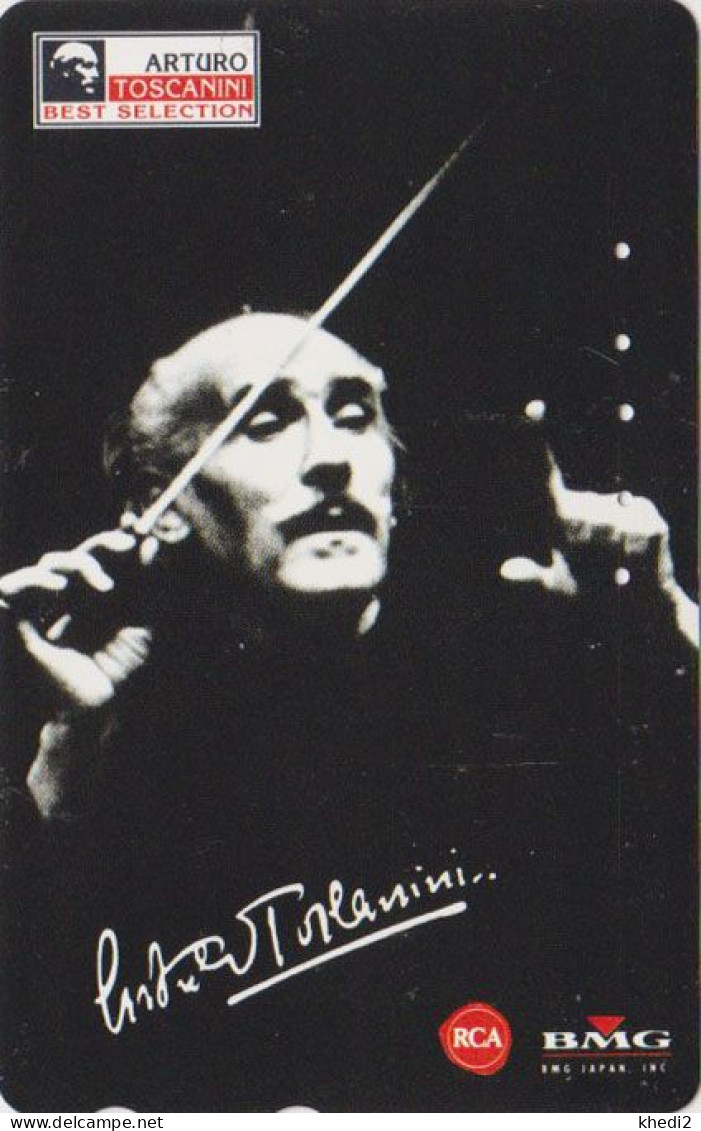 Télécarte JAPON / 110-016 - Musique - Chef D'orchestre ARTURO TOSCANINI / ITALY Rel. - MUSIC JAPAN Phonecard - 2 - Music