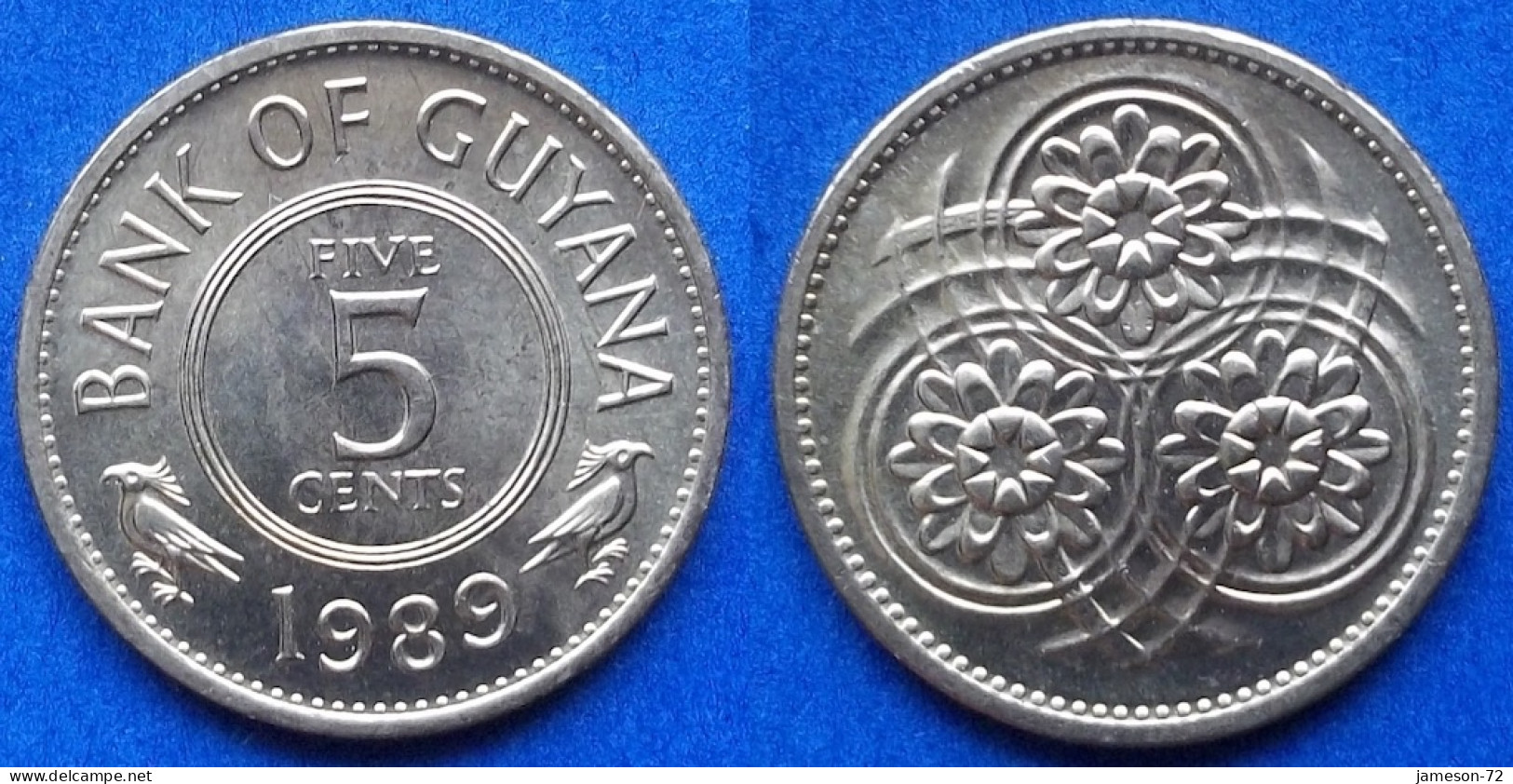 GUYANA - 5 Cents 1989 KM# 32 Independent Since 1966 - Edelweiss Coins - Guyana
