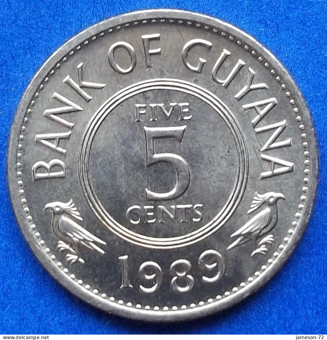 GUYANA - 5 Cents 1989 KM# 32 Independent Since 1966 - Edelweiss Coins - Guyana