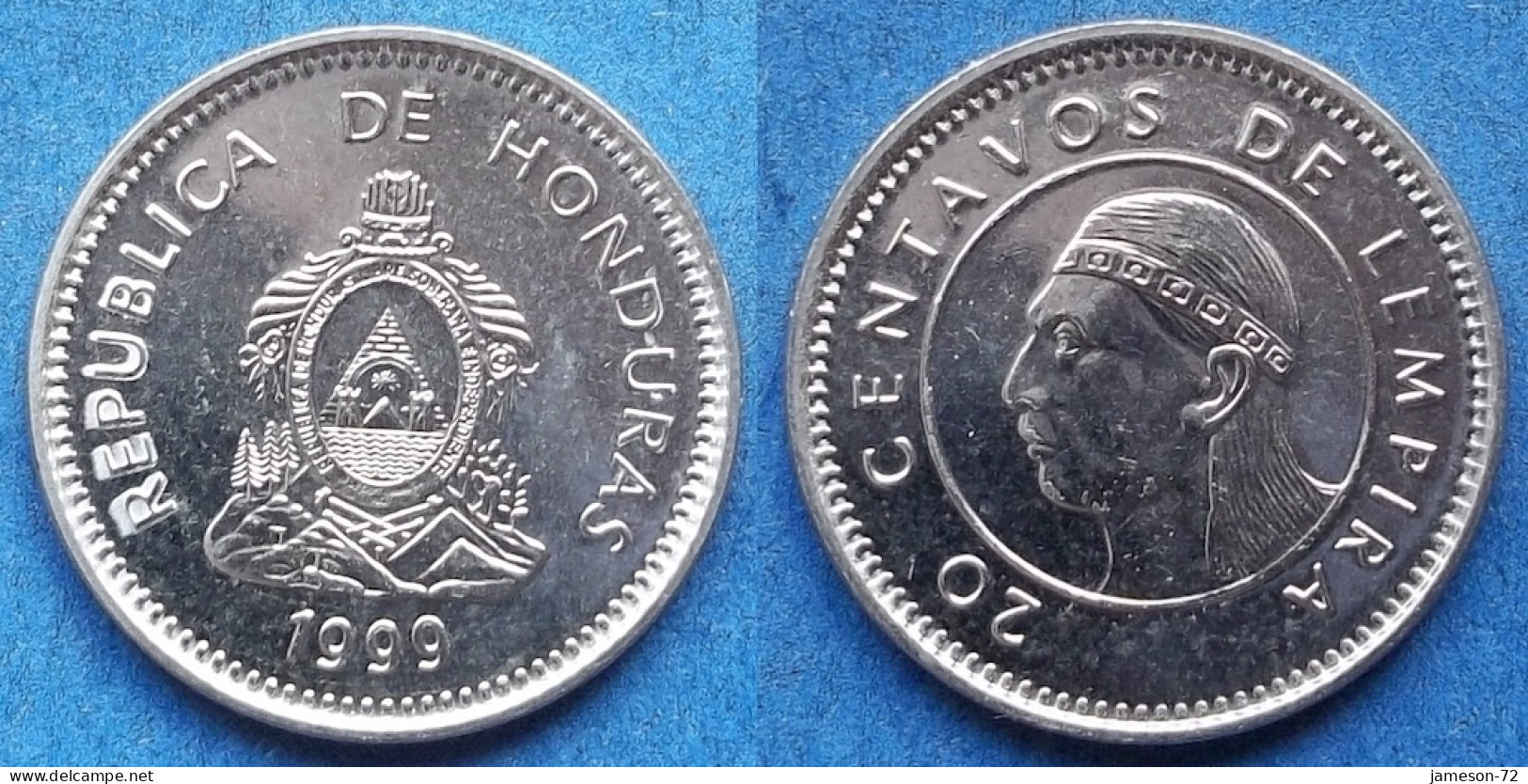 HONDURAS - 20 Centavos 1999 KM# 83a.2 Monetary Reform - Edelweiss Coins - Honduras