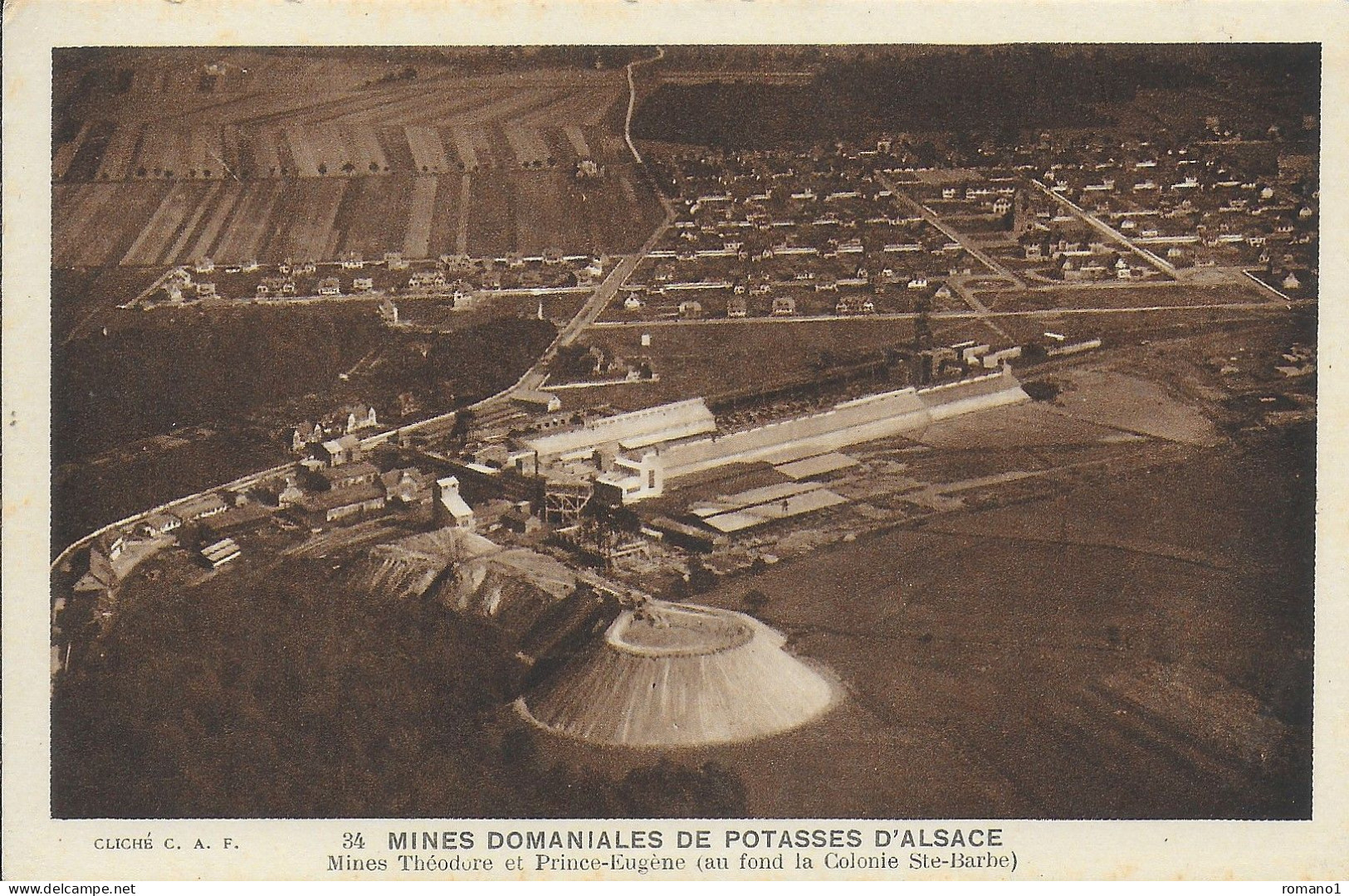 68)  WITTENHEIM - Mines Domaniales De Potasses D' Alsace - Mines Théodore Et Prince Eugène Au Fond La Colonie Ste Barbe - Wittenheim