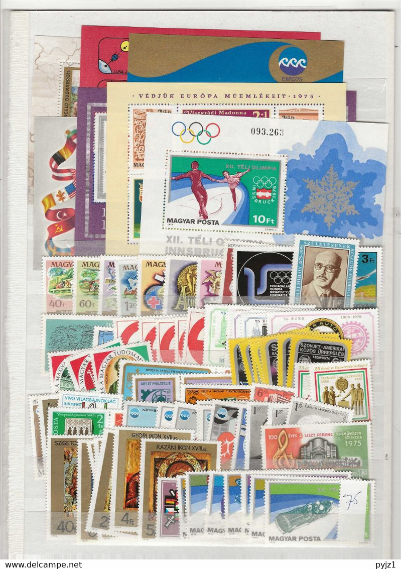 1975 MNH Hungary Year Collection Postfris** - Années Complètes