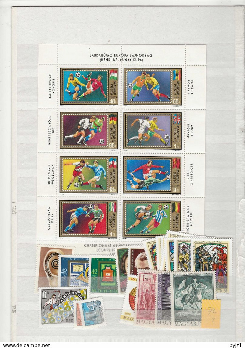 1972 MNH Hungary Year Collecion Postfris** - Années Complètes