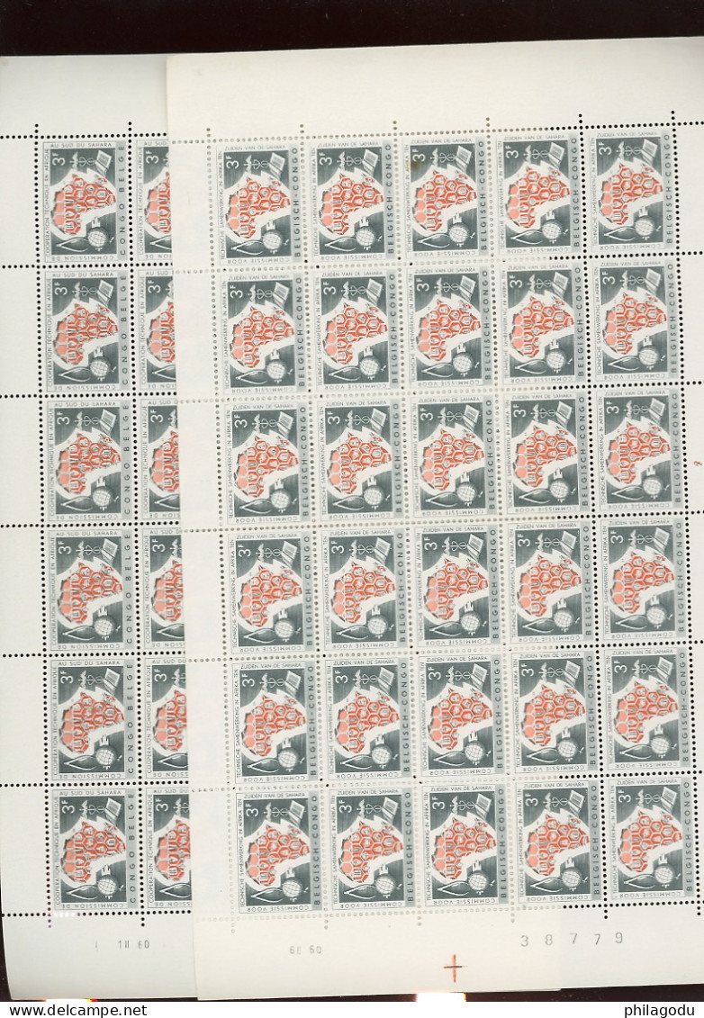 365/366 **. 30 Ex En Feuille Complète Avec Bords - Unused Stamps