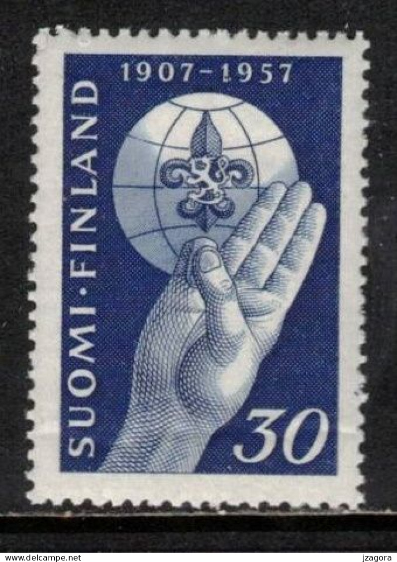 FINLAND FINNLAND FINLANDE 1957 MH(*)  SCOUTING SCOUTS BOY SCOUT Pfadfinder MI 473 YT 453 SC 345 - Gebraucht