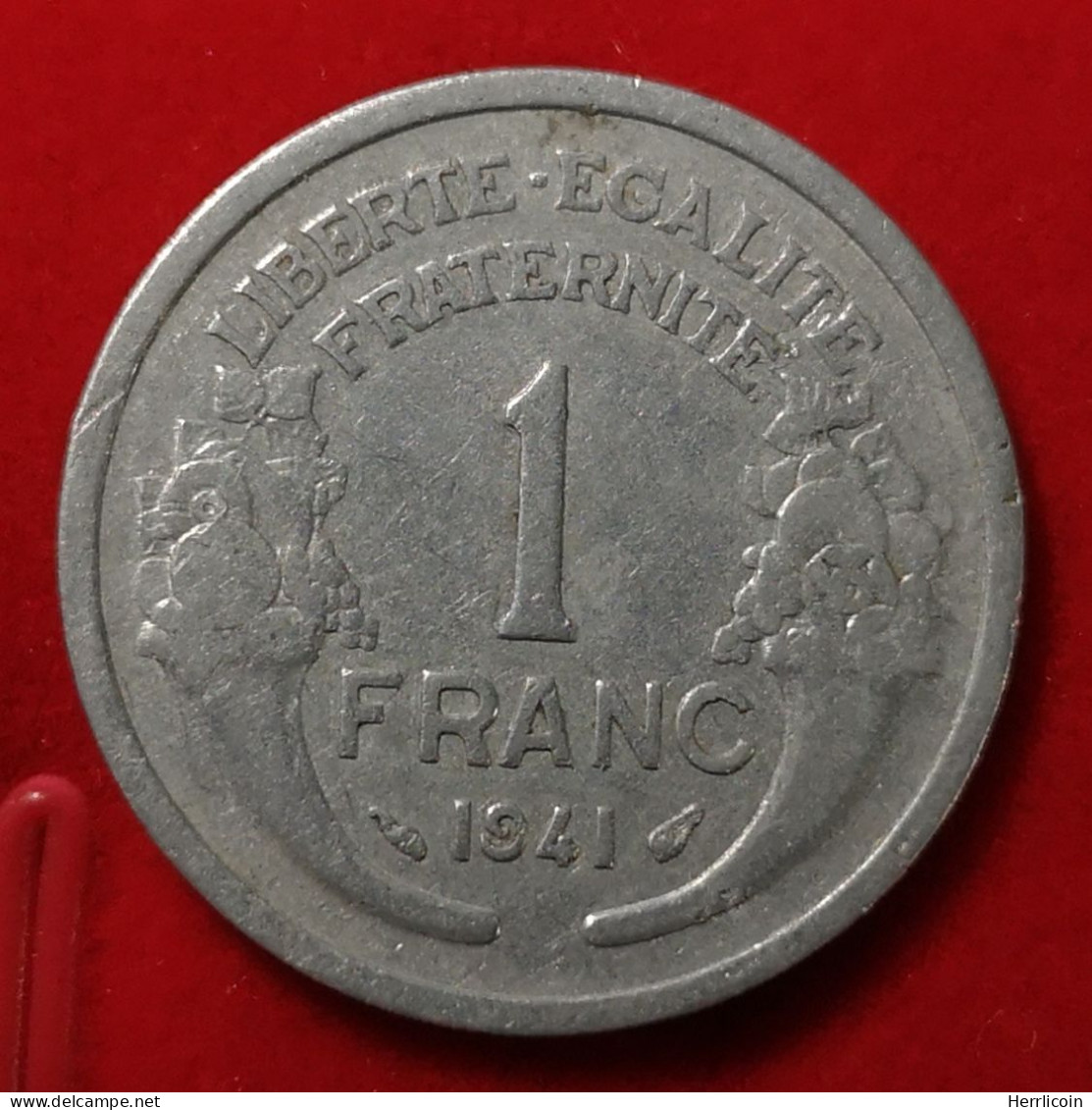 Monnaie France - 1941 - 1 Franc Morlon Aluminium, Légère (1,3g) - 1 Franc