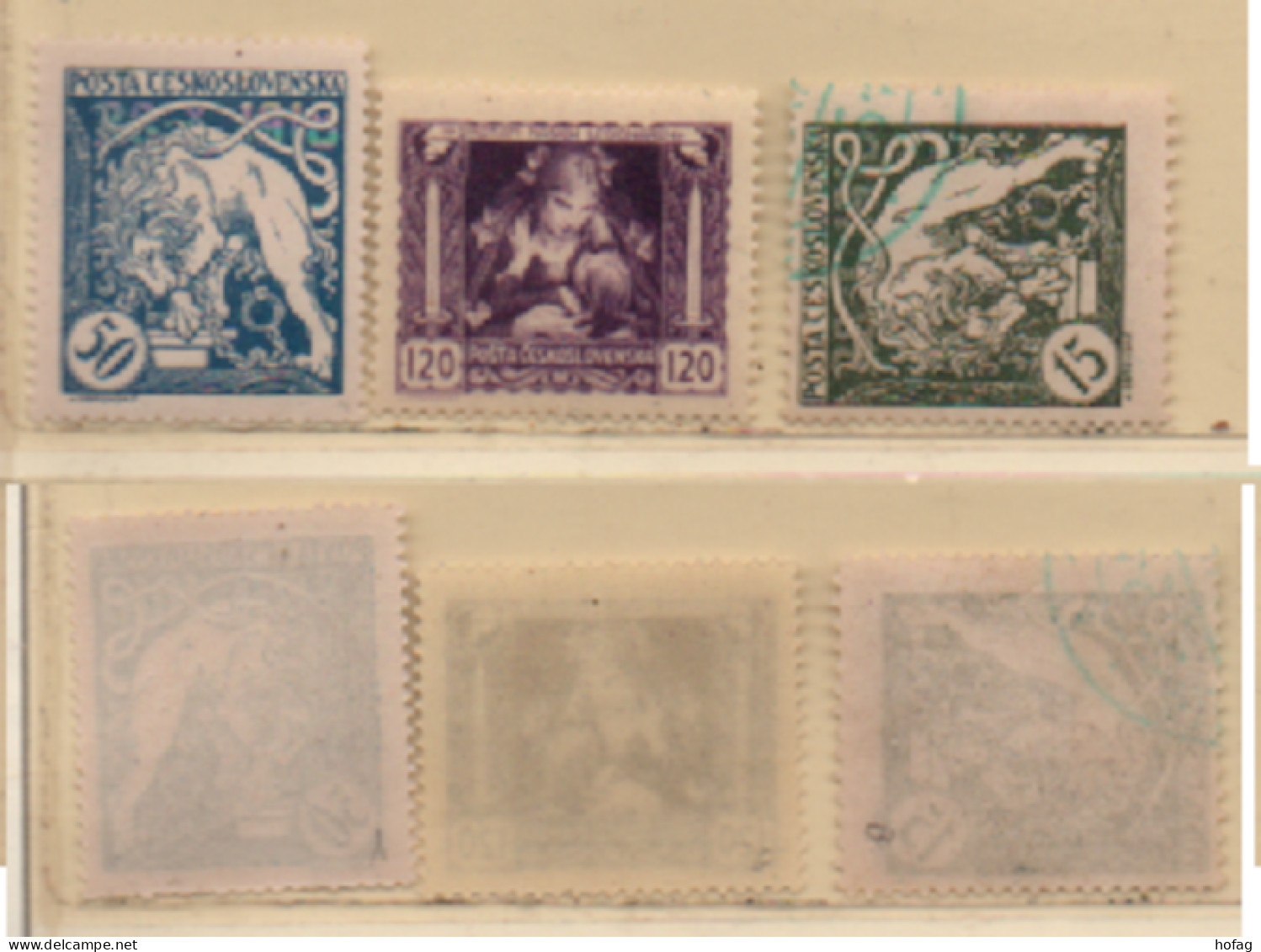 Tschechoslowakei 1919 MiNr. 34B 36A; 39E Postfrisch Czechoslovakia MNH Scott: B126 YT: 41B Sg:63; 66 - Ungebraucht