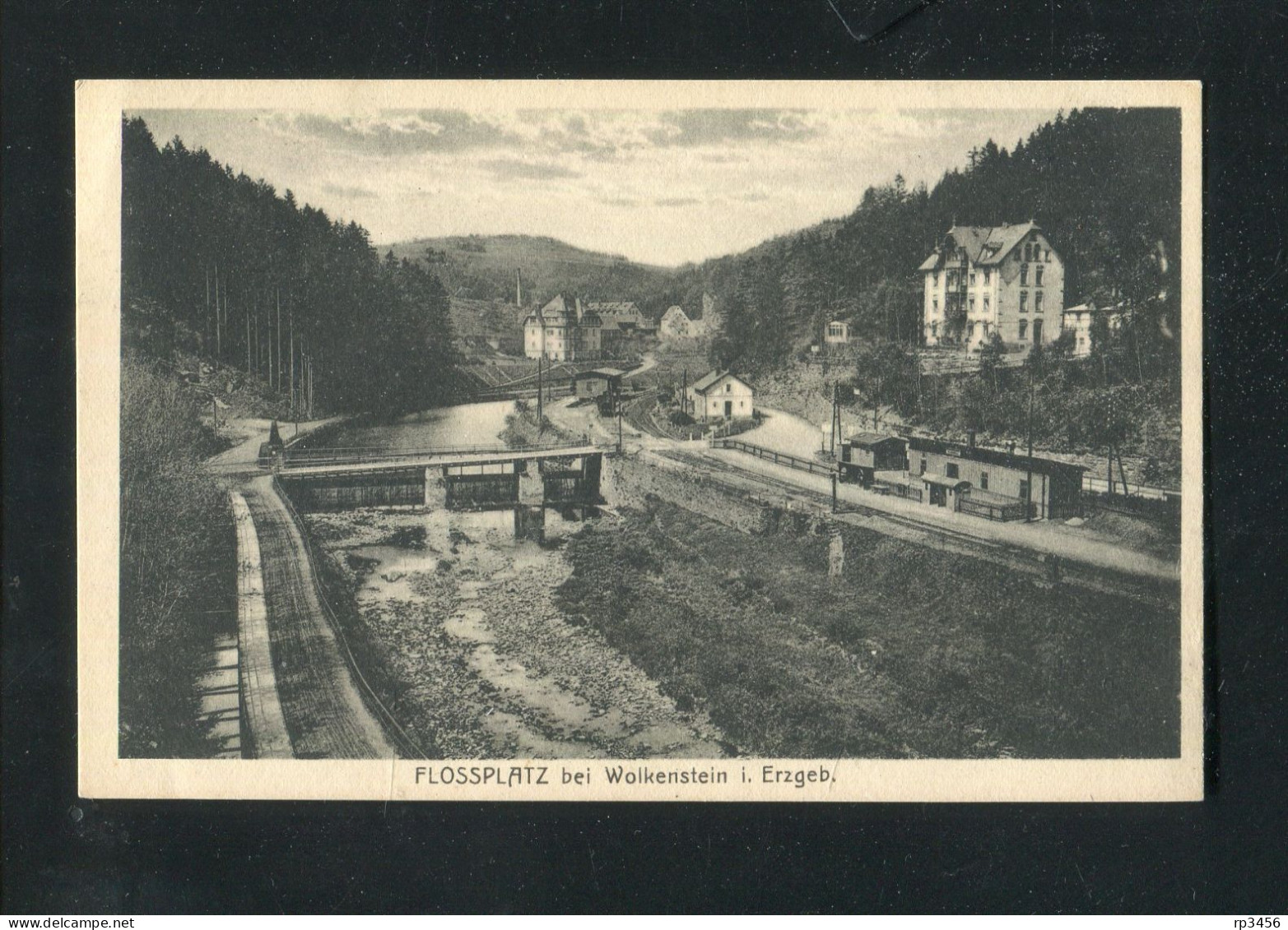 "WOLKENSTEIN I. ERZGEB." 1925, AK "Flossplatz" (3939) - Wolkenstein