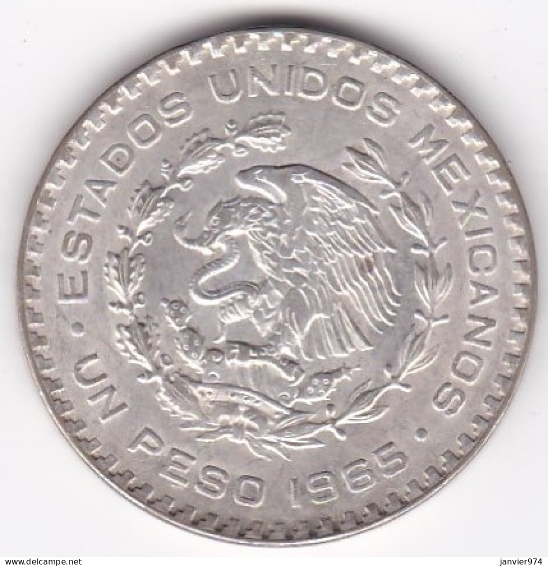 Mexique 1 Peso 1965 , José María Morelos Y Pavón, En Argent, KM# 459 - Mexiko