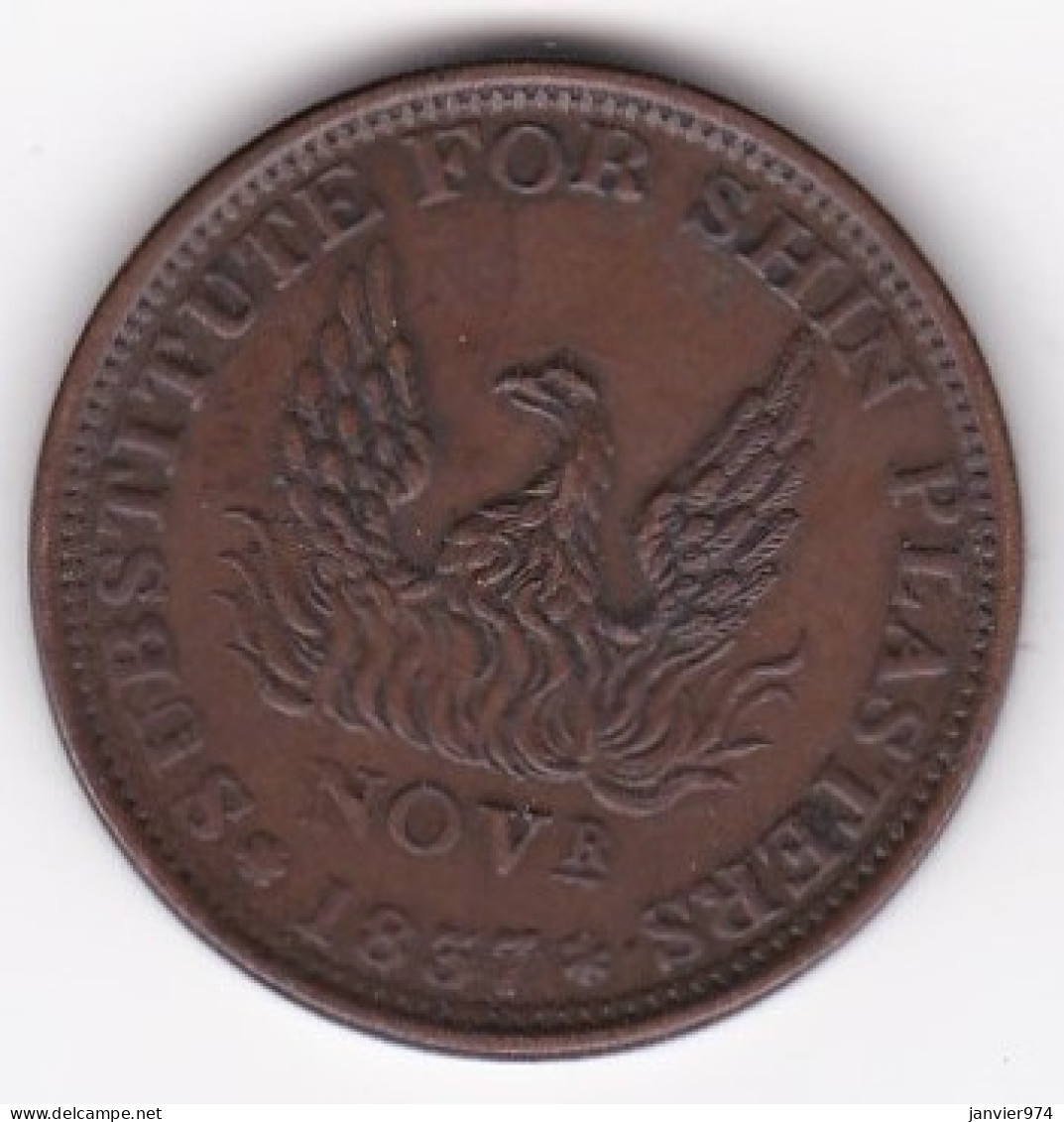 Jeton Millions For Defense Not One Cent For Tribute 1837 , Phoenix, En Cuivre  - Monetari/ Di Necessità