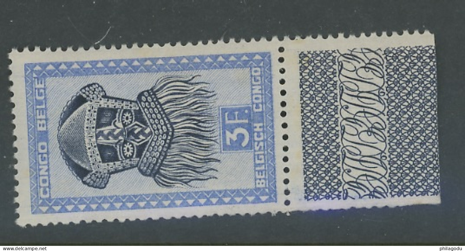 288  **. 3F Masque. Postfris - Unused Stamps