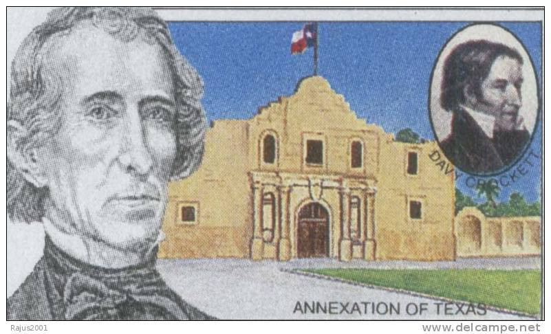 John Tyler,  American President, Annexation Of Texas, Balloon, Ship, MNH Turks & Caicos - Antilles