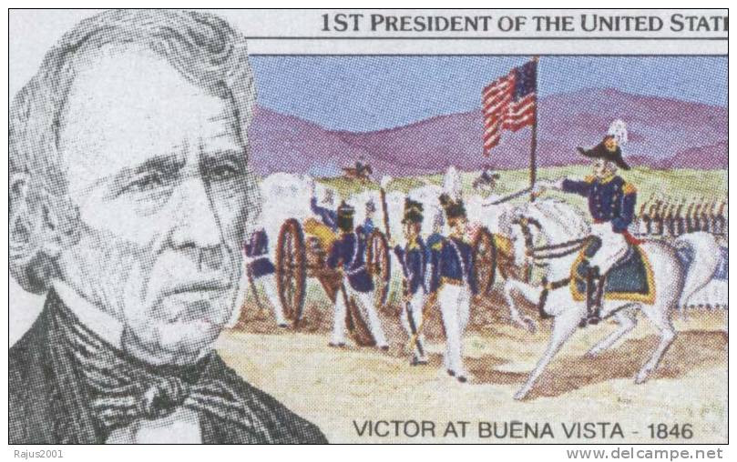 Zachary Taylor, American President, Mexican American War, Victor Of Battle Of Buena Vista, Concorde, MNH Turks & Caicos - Antillen