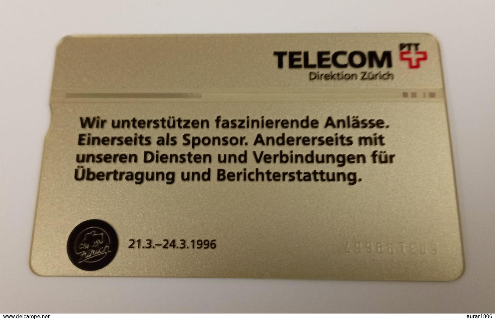 TELECARTE PHONECARD SUISSE -  Série Sport - TELECOM PTT - P-taxcard - 5 CHF - NEUVE - Suisse