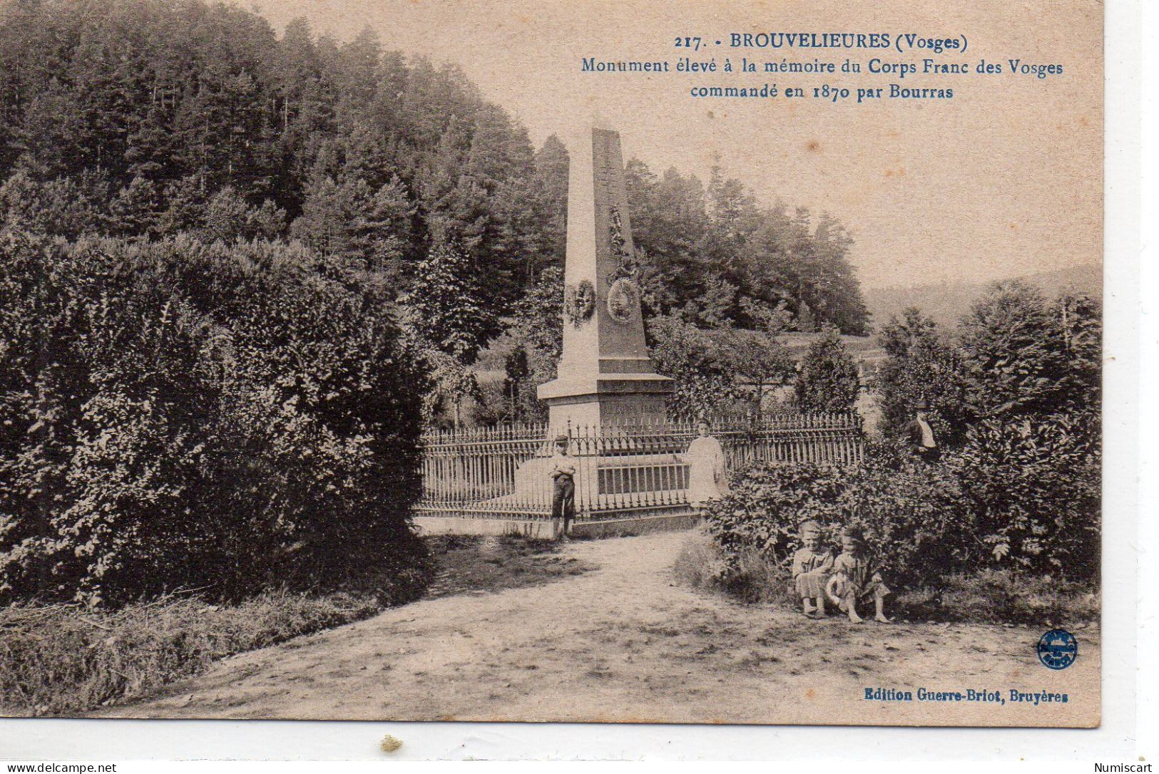 Brouvelieures Animée Monument Mémoire Du Corps Franc Des Vosges Commandé Par Bourras - Brouvelieures