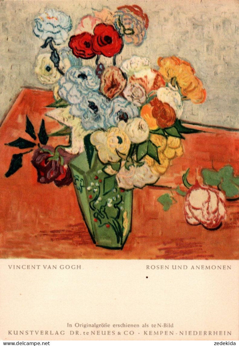 G8556 - Van Gogh Vincent Künstlerkkarte - Rosen Und Anemonen - Verlag Neues & Co - Van Gogh, Vincent