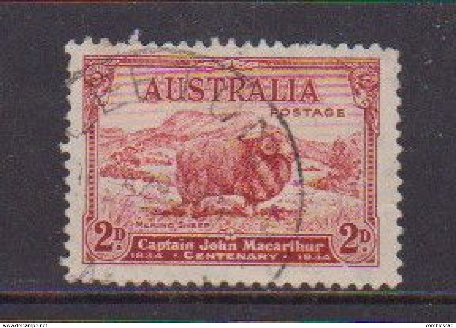 AUSTRALIA    1934    Dwath  Centenary  Of  Macarthur   2d  Red        USED - Oblitérés