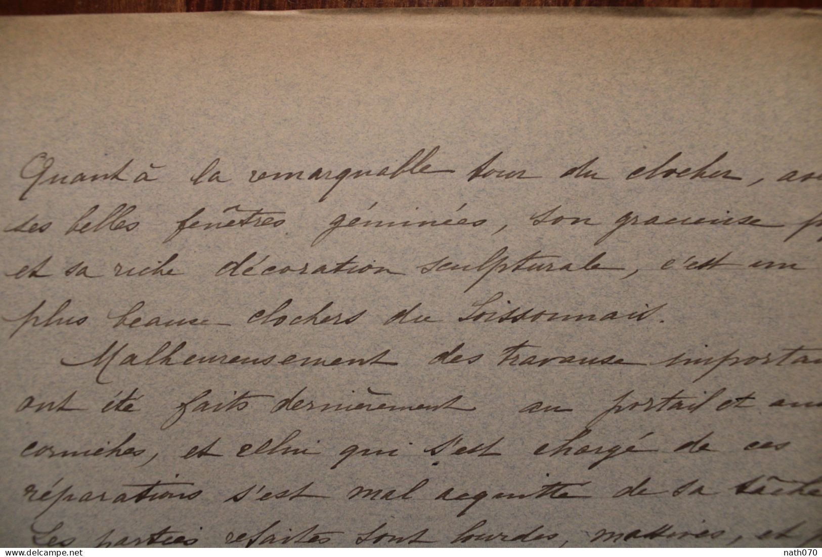 1910's Documents Église Saint-Lubin de Couvrelles Canton de Braine Soissons Aisne (02) Tirage Vintage print