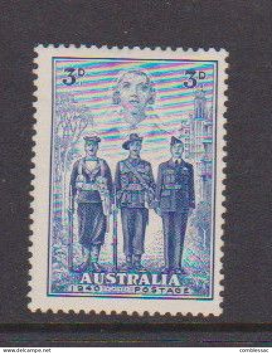 AUSTRALIA    1940    Australian  Forces    3d  Blue    Heavy Hinge Hence Price    MH - Ungebraucht