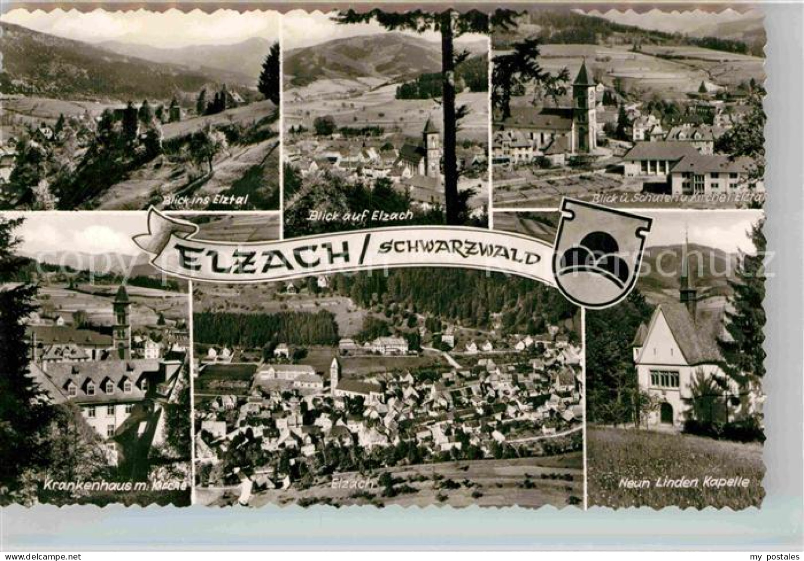 42813254 Elzach Schule Kirche Krankenhaus Neun Linden Kapelle Panoramen Elzach - Elzach