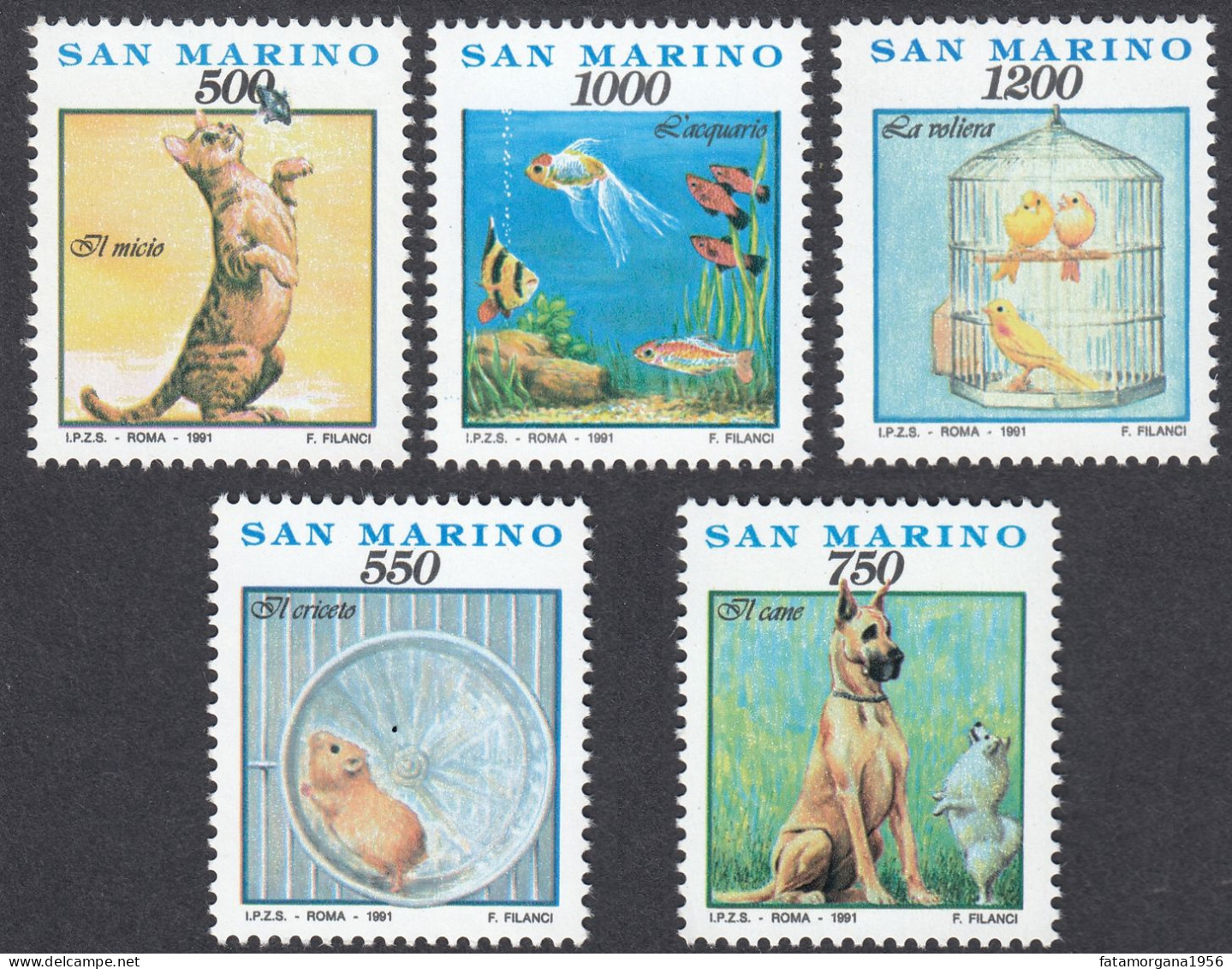 SAN MARINO - 1991 - Serie Completa Nuova MNH, Formata Da 5 Valori: Yvert 1273/1277. - Roedores