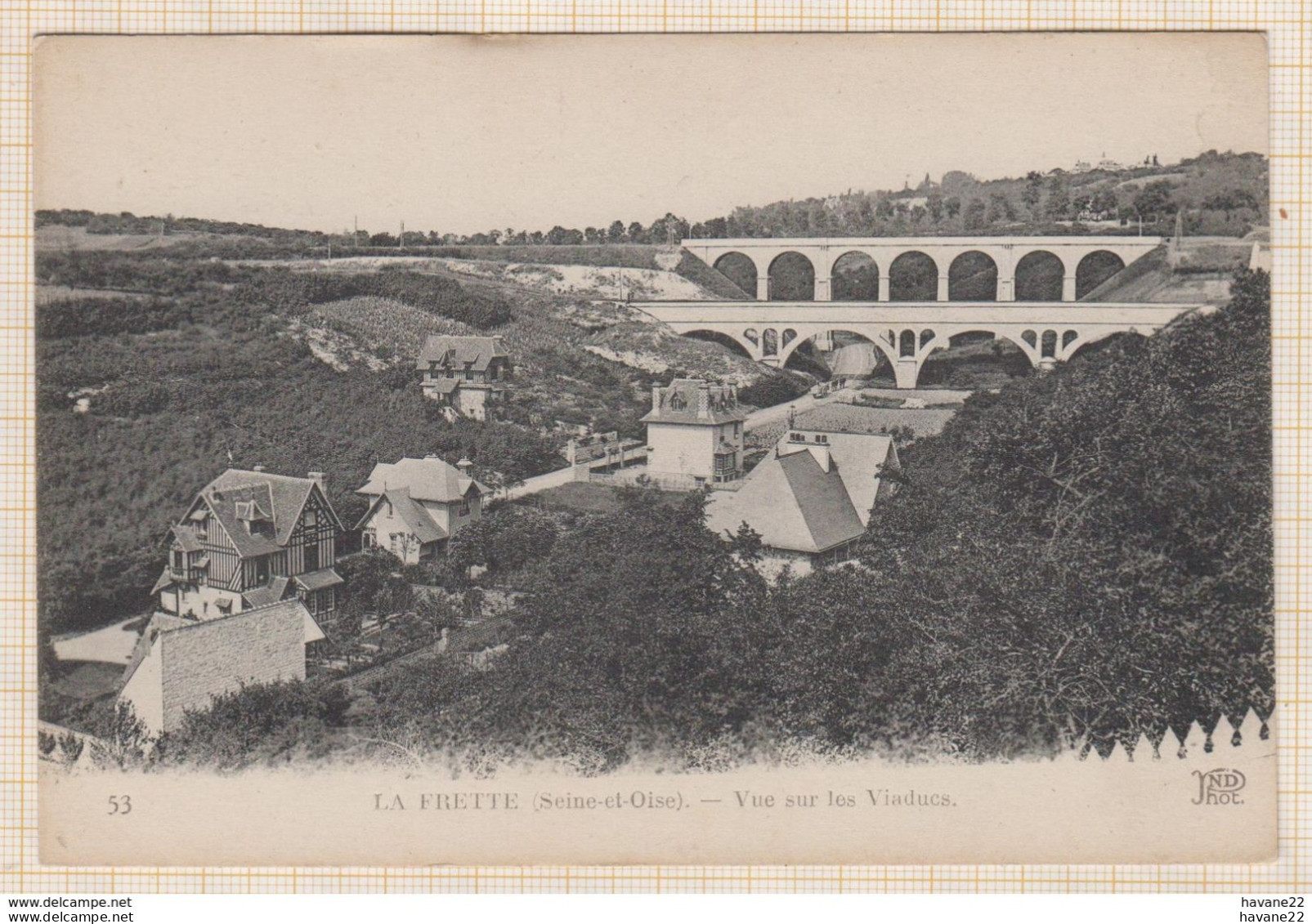 8AK1776 LA FRETTE VUE SUR LES VIADUCS 2 SCANS - La Frette-sur-Seine