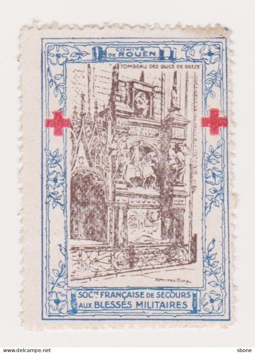 Vignette Militaire Delandre - Croix Rouge - Rouen Tombeau Des Ducs De Breze - Croix Rouge