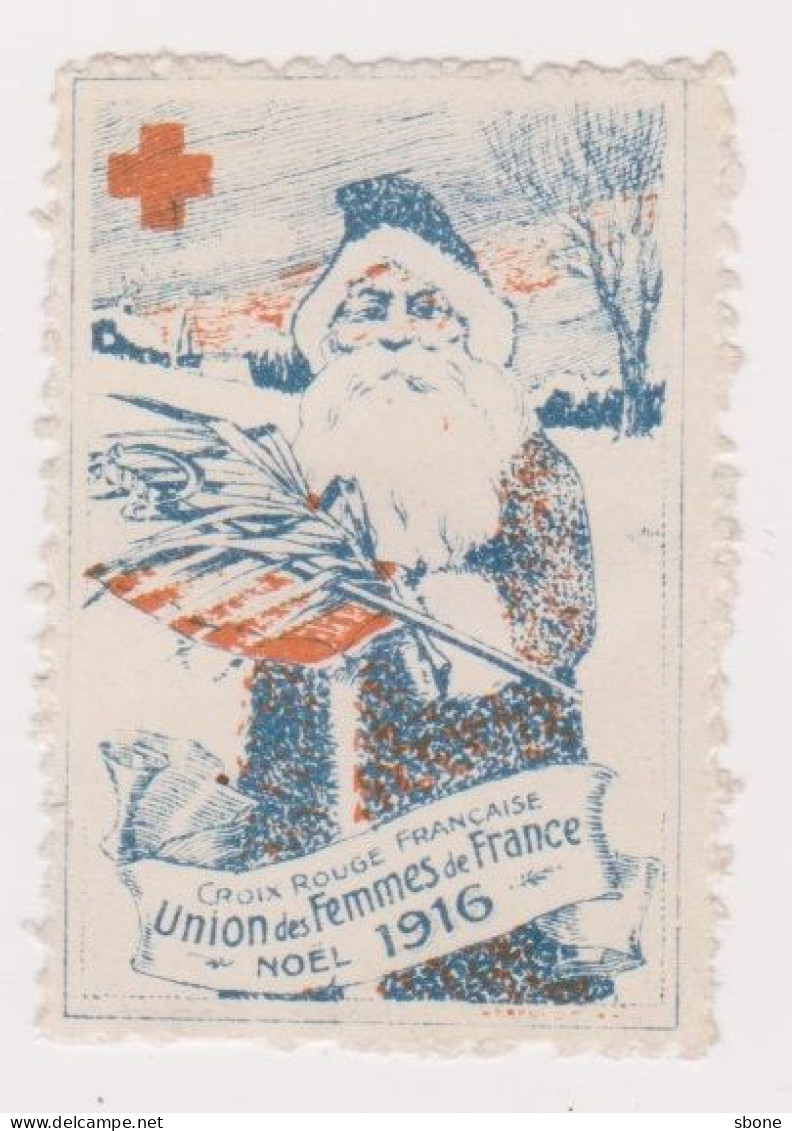 Vignette Militaire Delandre - Croix Rouge - Noël 1916 - Rode Kruis