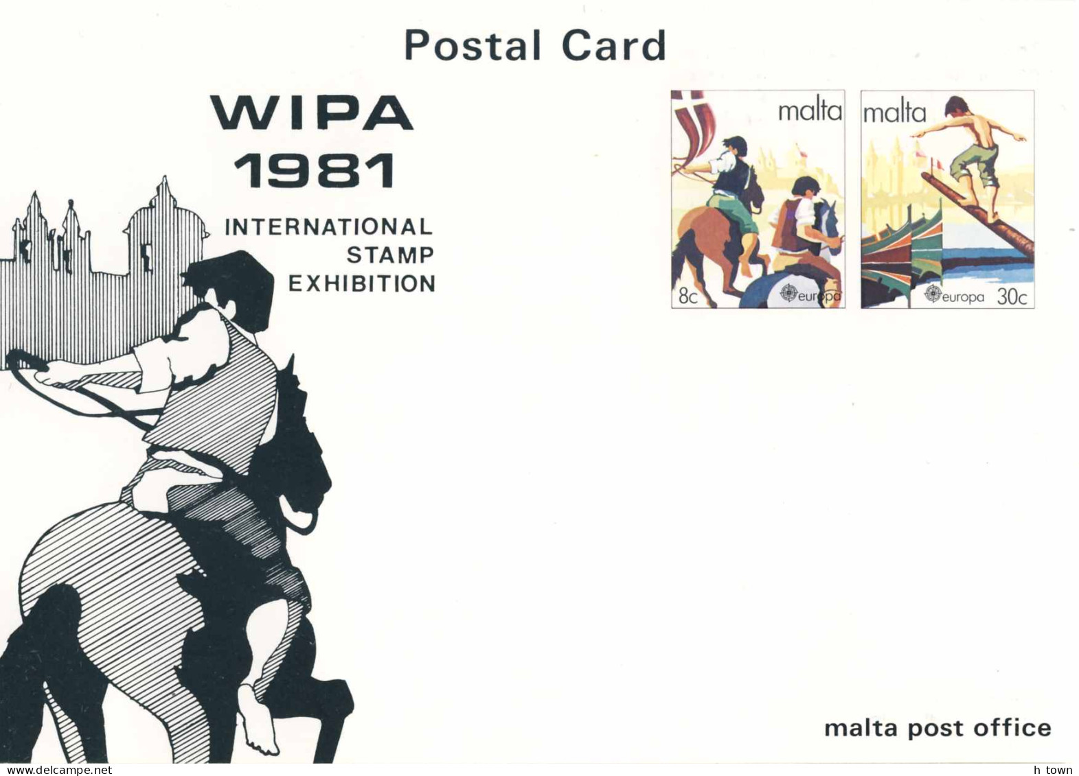 626  WIPA Vienne: Entier (c.p.) Malte, 1981 Europa CEPT - Europe Stationery Postcard From Malta. Folklore - 1981