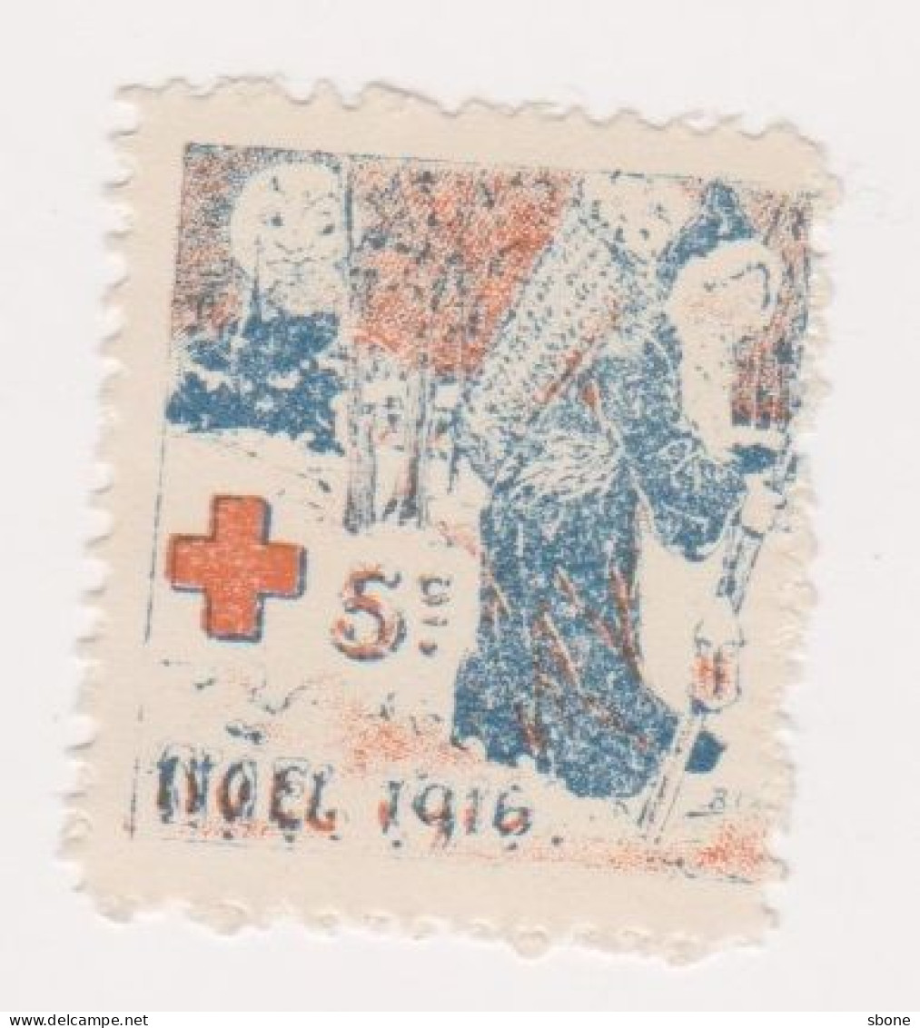 Vignette Militaire Croix Rouge - Noël 1916 - Red Cross