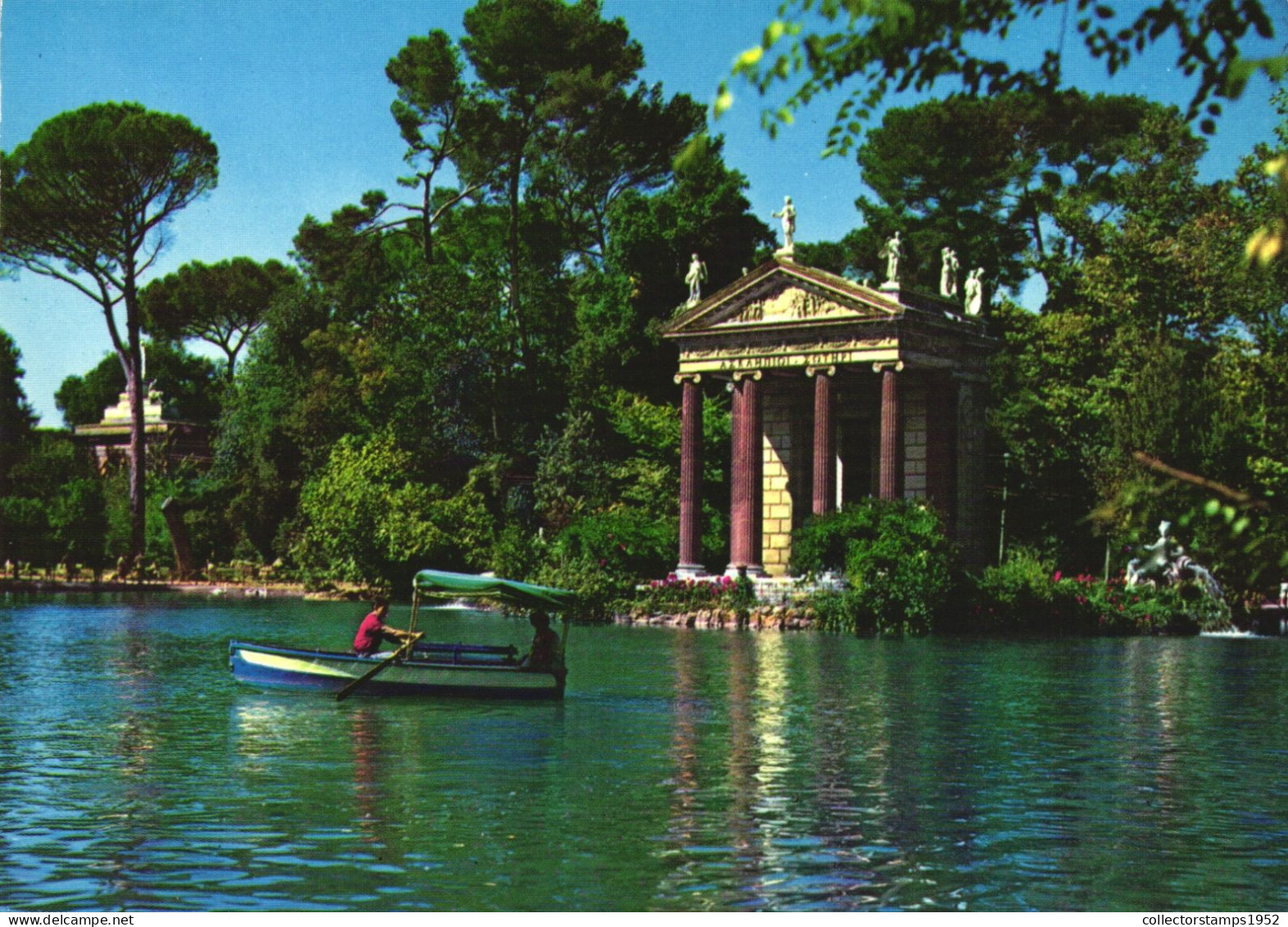 ROME, IL LAGHETTO, LAKE, ARCHITECTURE, BOAT, GARDEN, ITALY - Parks & Gärten