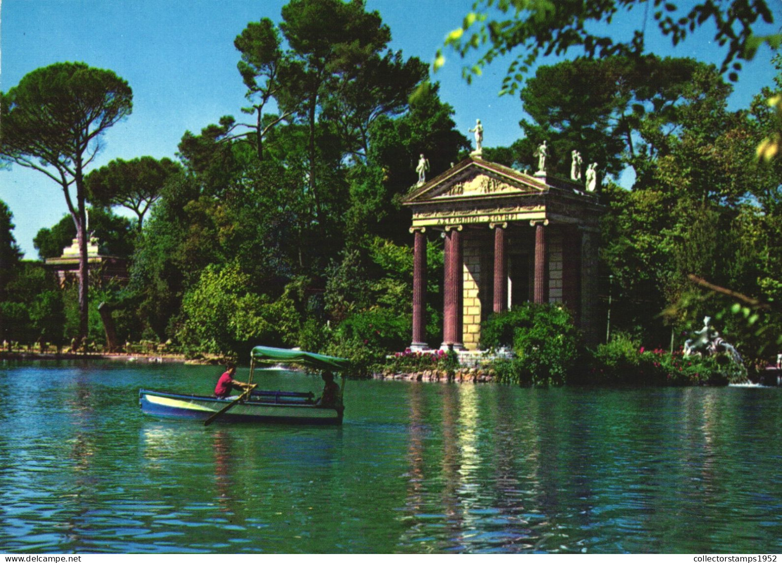 ROME, IL LAGHETTO, LAKE, ARCHITECTURE, BOAT, GARDEN, ITALY - Parks & Gardens