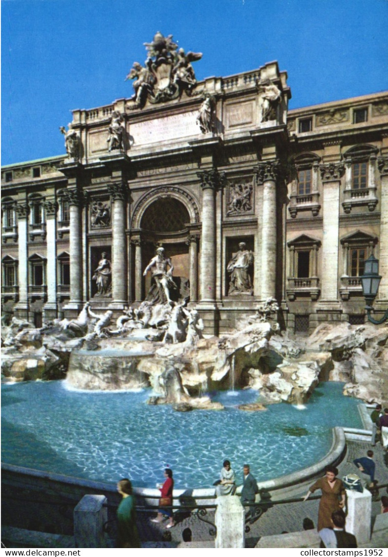 ROME, FONTANA DI TREVI, FOUNTAIN, STATUES, ARCHITECTURE, ITALY - Fontana Di Trevi