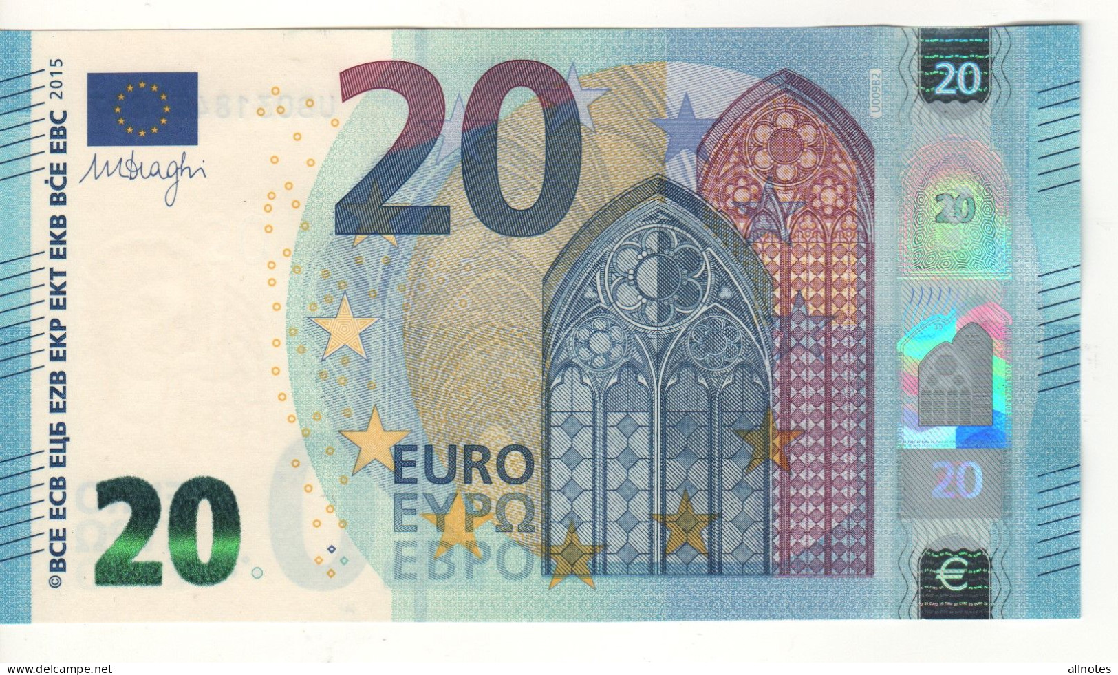 20 EURO 'France'  Firma   Draghi  U 009 B2   UB0318453905 /  FDS - UNC - 20 Euro