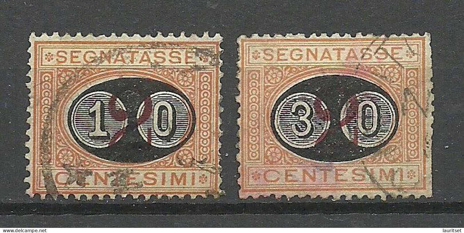 ITALY 1890-1891 Michel 116 - 17 Postage Due Portomarken O - Segnatasse