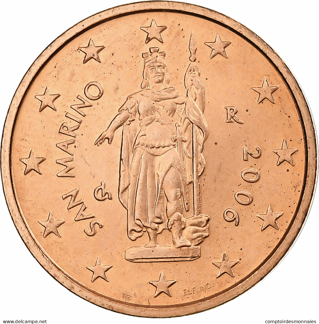Saint Marin , 2 Euro Cent, 2006, Rome, BU, SPL+, Copper Clad Steel - San Marino
