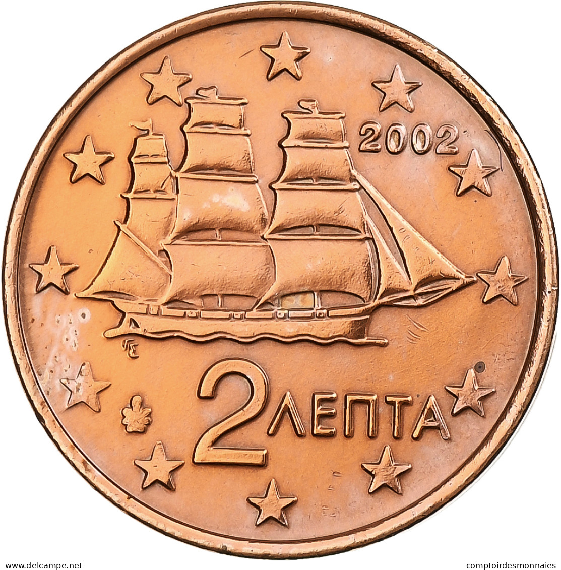 Grèce, 2 Euro Cent, 2002, Athènes, Cuivre Plaqué Acier, TTB, KM:182 - Griekenland