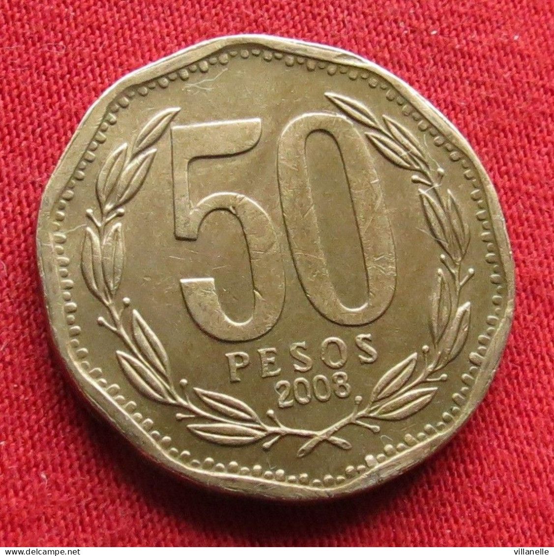 Chile 50 Pesos 2008 KM# 219.2 *VT Chili - Cile