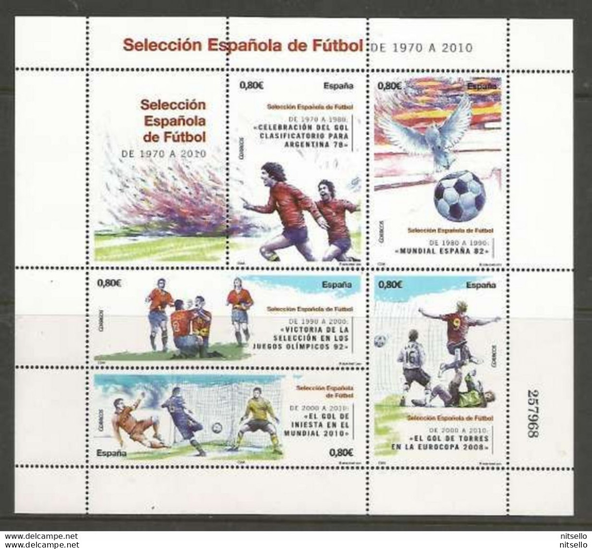 HB ESPAÑA  ///  ESPAÑA 2011 - SELECION DE FUTBOL - HB / BLOC Nº: 214 **MNH - ¡¡¡ OFERTA - LIQUIDATION - JE LIQUIDE !!! - Blocchi & Foglietti