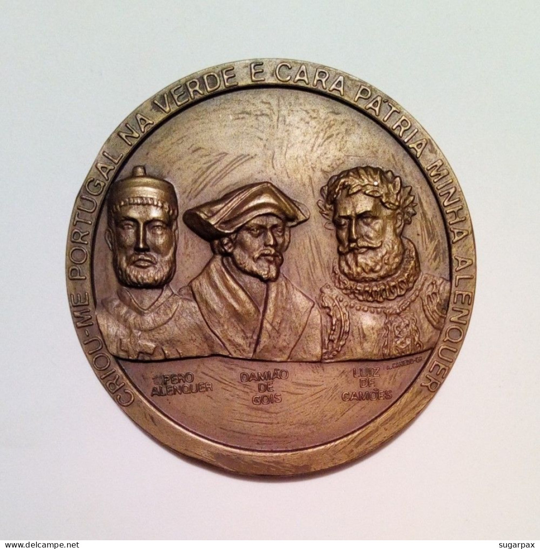 Pedro Alenquer, Damião De Góis, Luiz De Camões - Bronze - 80 Mm - 235 G - Royaux / De Noblesse